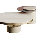 Modern Round Wooden Coffee Table With Minimalist Design And Elegant Smooth Surface