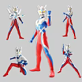 Ultraman Game And Movie Character Action Figures With Various Poses
