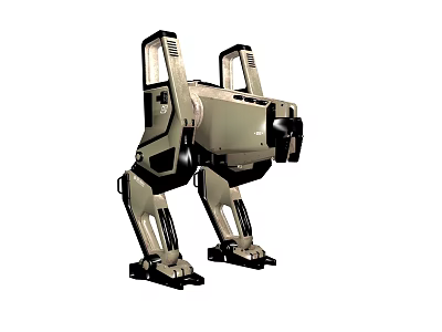 Advanced Armored Military Weapon Mechanical Dog With Four Legged Combat Design 3d model