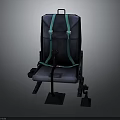 Car Seat With Green Seat Belt And Adjustable Base For Automotive Vehicles