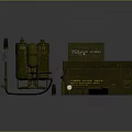 Tactical Weapon Military Equipment Set With Crates Cylinders Tools And Cables