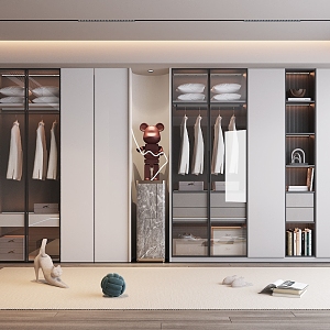 Light Luxury Wardrobe Combo 3d model