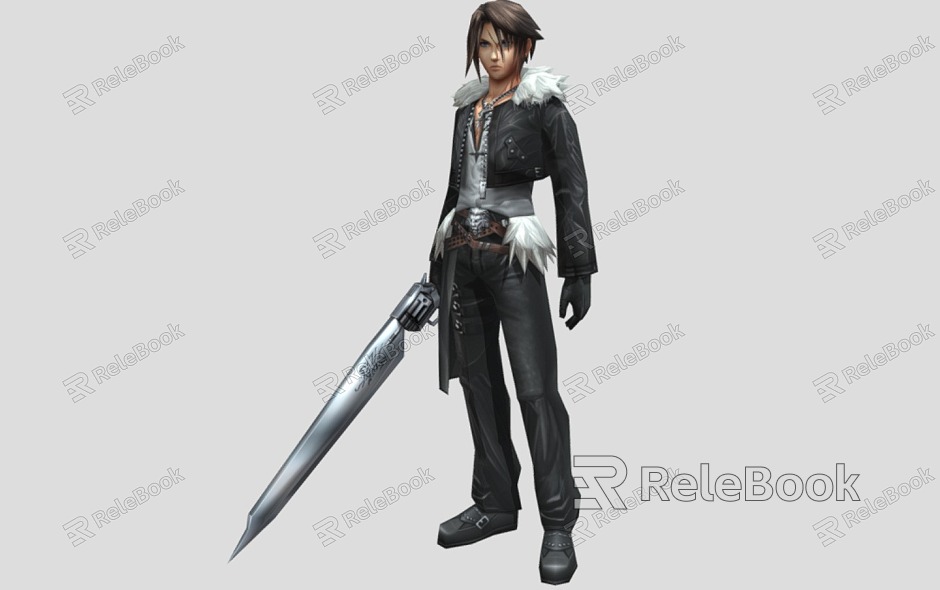 Male Warrior Swordsman Ranger Ronin Game Character model