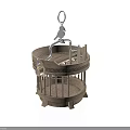 Wooden Birdcage Interior Design With Hanging Hook Swing And Feeder