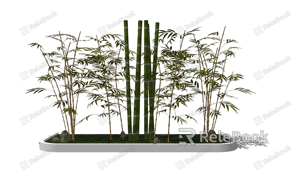 Modern bamboo bamboo landscape sketch model