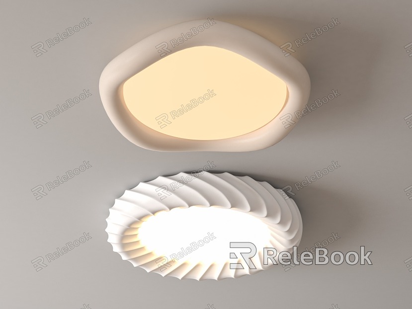 Cream wind ceiling lamp model