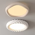 Cream wind ceiling lamp 3d model