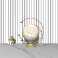 Modern Table Lamp Lunar Table Lamp 3d model