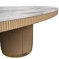 Elegant Modern Functional Table With Oval Marble Tabletop And Golden Metal Legs Design