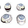 Colorful Racing Helmets With Brand Logos And Design Details Shown In Multiple Angles