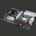 High Performance Computer Motherboard With Modern Circuit Design And Expansion Slots