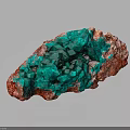 Naturally Growing Vibrant Green Malachite Crystal Cluster On Red Matrix