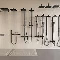 Modern Shower Hidden Shower Embedded Shower Head 3d model