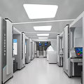 Smart Service Hall With Modern Self-service Devices And Entry Registration Kiosks