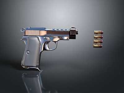 modern pistol semi-automatic pistol automatic pistol modern weapon 3d model