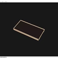 Rectangular Household Tray With Light Frame And Dark Surface For Daily Use