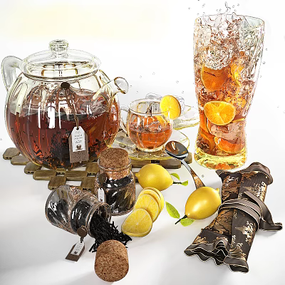 Modern Food Food Drinkers 3d model