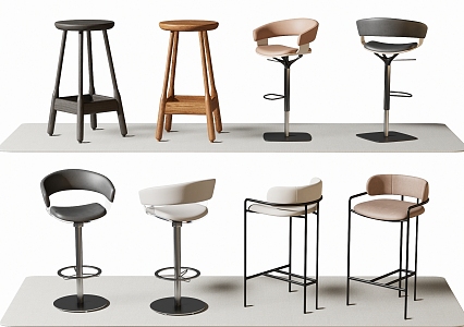 Modern Bar Chair Bar Stool High Stool 3d model