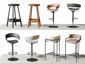 Modern Bar Chair Bar Stool High Stool 3d model