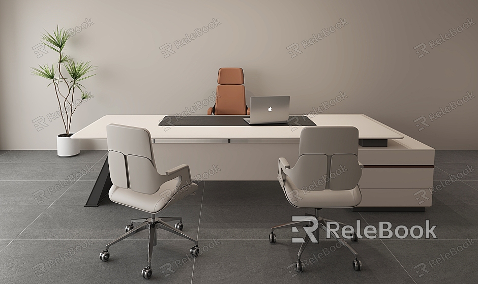 Modern Office Desk and Chair Combination Modern Manager Desk Boss Desk Office Chair Desk Boss Desk model