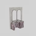Elegant Double Marble Washbasin With Arched Mirrors In Modern Bathroom