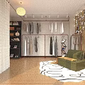 Cozy Modern Women Clothing Store Interior With Comfy Seating And Fashionable Garment