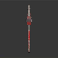 Sturdy Red Adjustable Wrench As Essential Industrial Mechanical Equipment Tool