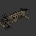 Military Stealth Fighter Jet With Twin Wings And Open Cockpit In Dry Desert Terrain