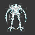 Futuristic Mechanical Game Movie Character With Multi Limbed Design And Scary Features