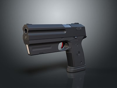 pistol semi-automatic pistol automatic pistol modern weapon hot weapon hot weapon gun military 3d model