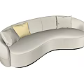 modern curved sofa 3d model