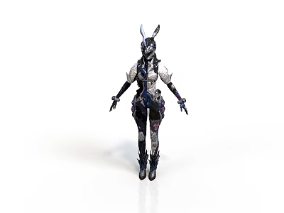 3D Rendered Armored Fantasy Warrior With Horned Helmet And Detailed Armor 3d model