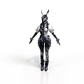 3D Rendered Armored Fantasy Warrior With Horned Helmet And Detailed Armor