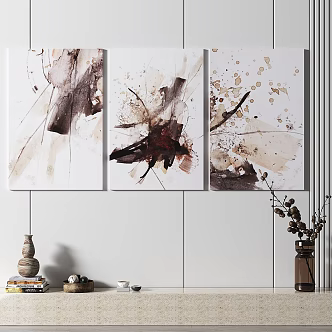 modern abstract painting abstract decorative painting 3d model