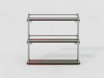 Modern Metal Three tier Open Design Shelving Unit For Home Storage Organization 3d model
