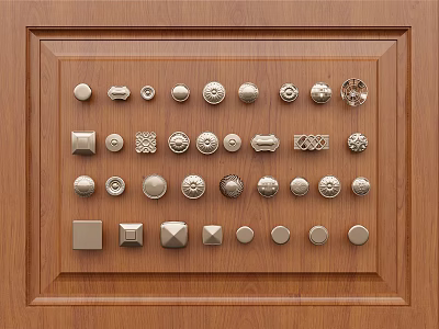 Modern European Middle Ancient Cabinet Door Handle Door Handle 3d model