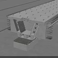 Precast Concrete Construction Component With Exposed Steel Bars And Support Base