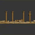 Columns Stone Columns Stone Columns Old Columns Roman Columns Roman Columns Classical Columns Greek Columns 3d model
