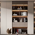 Modern bookcase 3d model