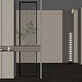 Modern Shoe Cabinet Functional Entrance Shoe Cabinet 3d model