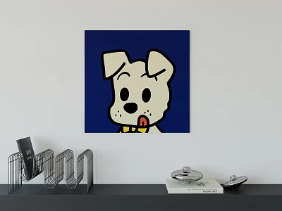 Modern Simple Cute Cartoon Animal Girl Room Boy Room Hanging Painting 3d model
