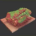Delicious Grilled Ribs Glazed with Barbecue Sauce on Wooden Cutting Board