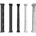 Jane European Roman Column Classical Marble Roman Column 3d model