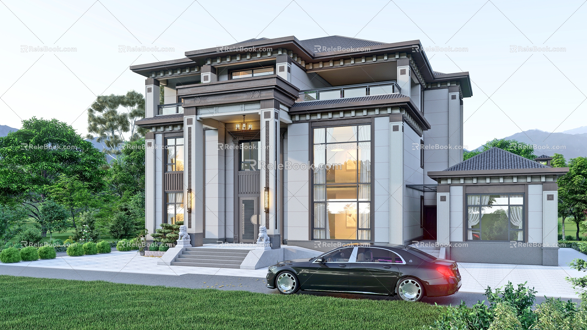 New Chinese Villa 3d model