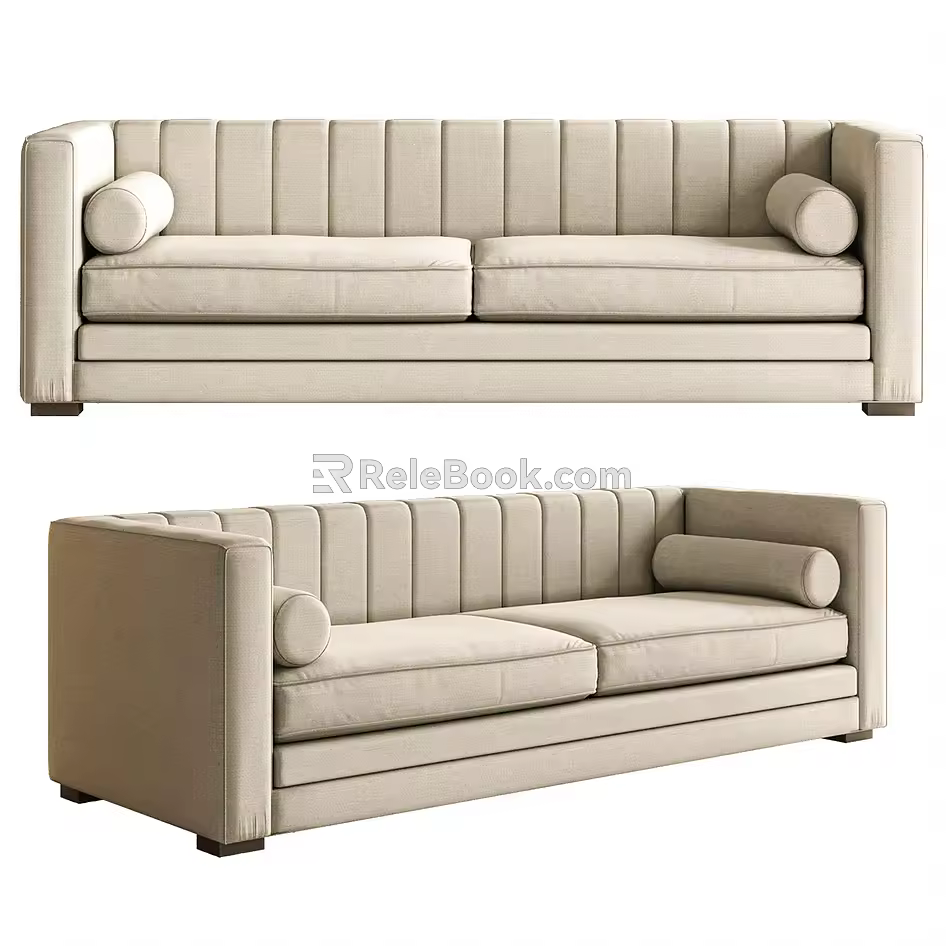 Double sofa 3d model