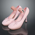 Elegant Pink High Heels With Bowknot Decor And Ankle Straps For Women