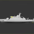 Modern Military Warship Model With Hull Number 625 Naval Combat Vessel Design