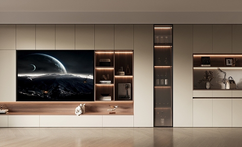 Living Room TV Cabinet Shoe Cabinet Integrated 3d model