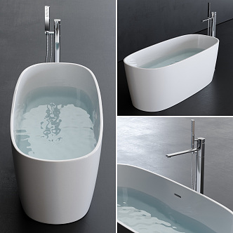 Marble Bathtub Modern Bathtub 3d model