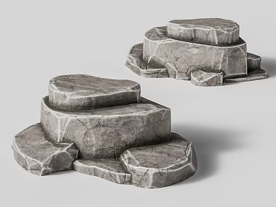 Landscape Stone Block Stone Rockery Garden Stone Rock 3d model